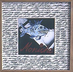 "Moniche", one of 2 works (the other named "Chatte") for the 23X23-exhibition 1997...