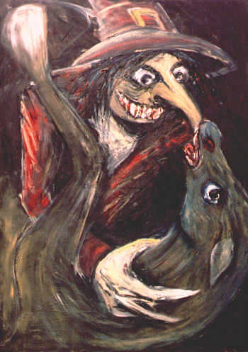 "Fuck me harder, bitch!" 2002, 100x80cm.