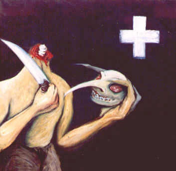 "Holofernes Autodecapitated" 2001-2002, 100x102cm.