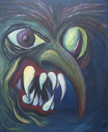"Morsus Diaboli" 2004, 61x50cm.