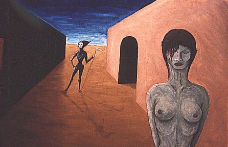"Virgin & Death" 1994, 100x120cm.